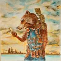 Rocket et Groot 1 20x20