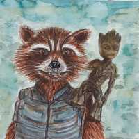 Rocket et Groot 2 20x20